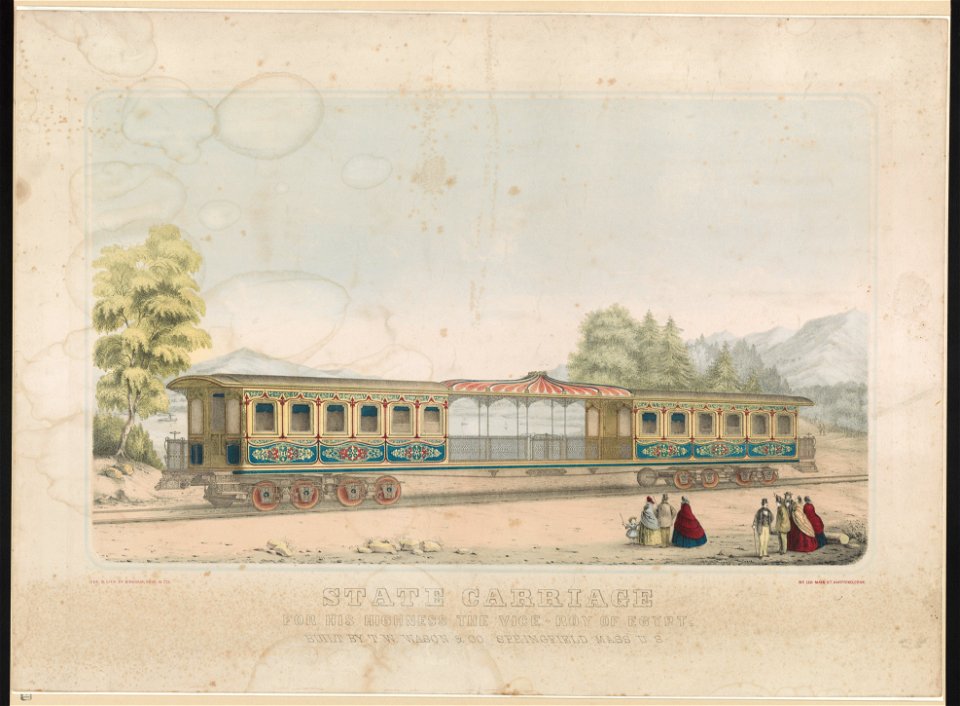 State carriage for his highness the Vice-roy of Egypt-Built by T.W. Wason & Co., Springfield, Mass., U.S. - Des. & lith. by Bingham, Dodd & Co., Hartford, Conn. LCCN92501105
