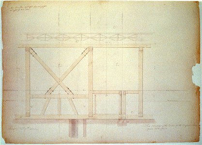 Steam engine, Washington Navy Yard, Washington, D.C. Side elevations - timber for the engine LCCN2001697343