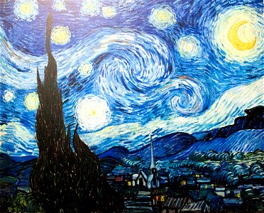Starry Night (JH 1731) - My Dream. Free illustration for personal and commercial use.