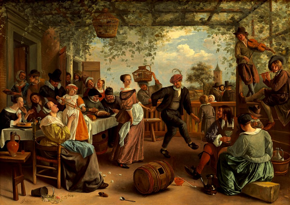 The Dancing Couple-1663-Jan Steen