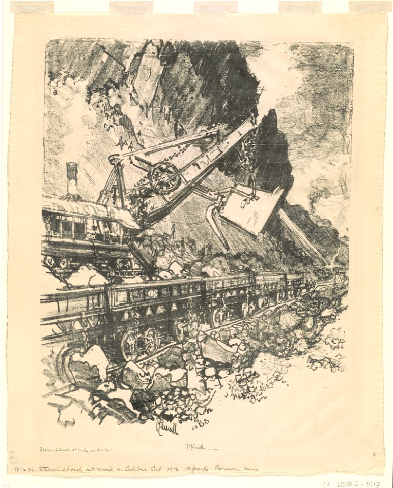 Steam shovel at work in the Culebra Cut LCCN2003676372