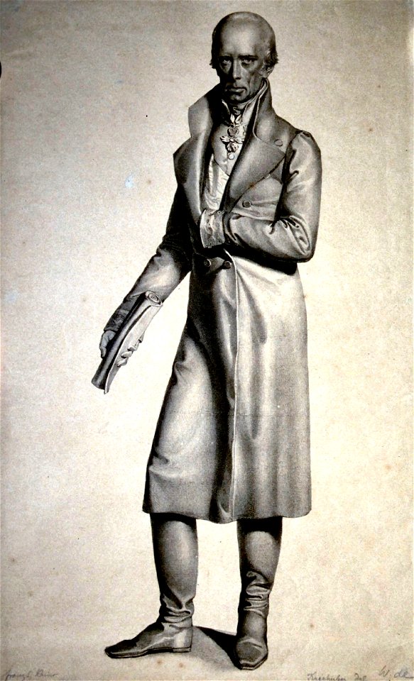 Statue Franz I. Kriehuber Litho