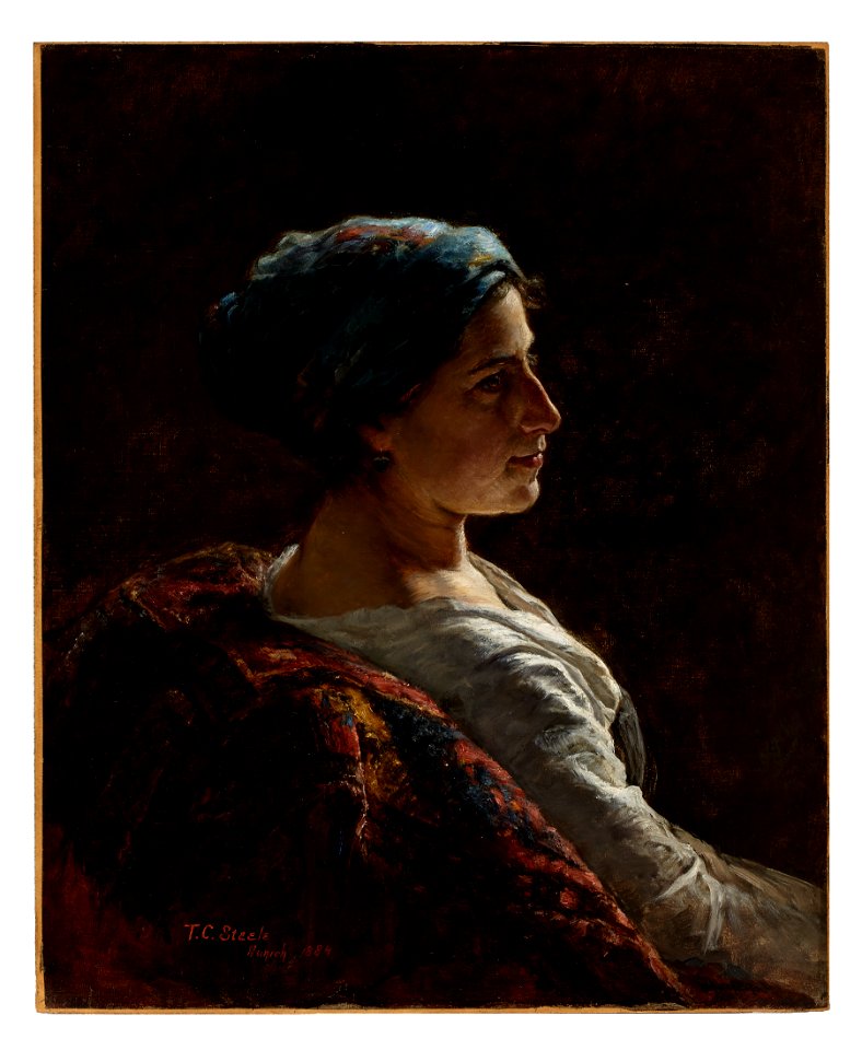 Theodore Clement Steele - The Munich Model - 71.225 - Indianapolis Museum of Art