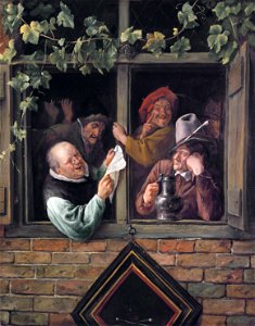 Steen Rhetoricians at a Window. Free illustration for personal and commercial use.