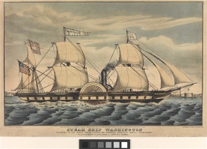 Steam ship Washington belonging to the Ocean Steam Navigation Company, Frederick Hewitt Commander RMG PY0252