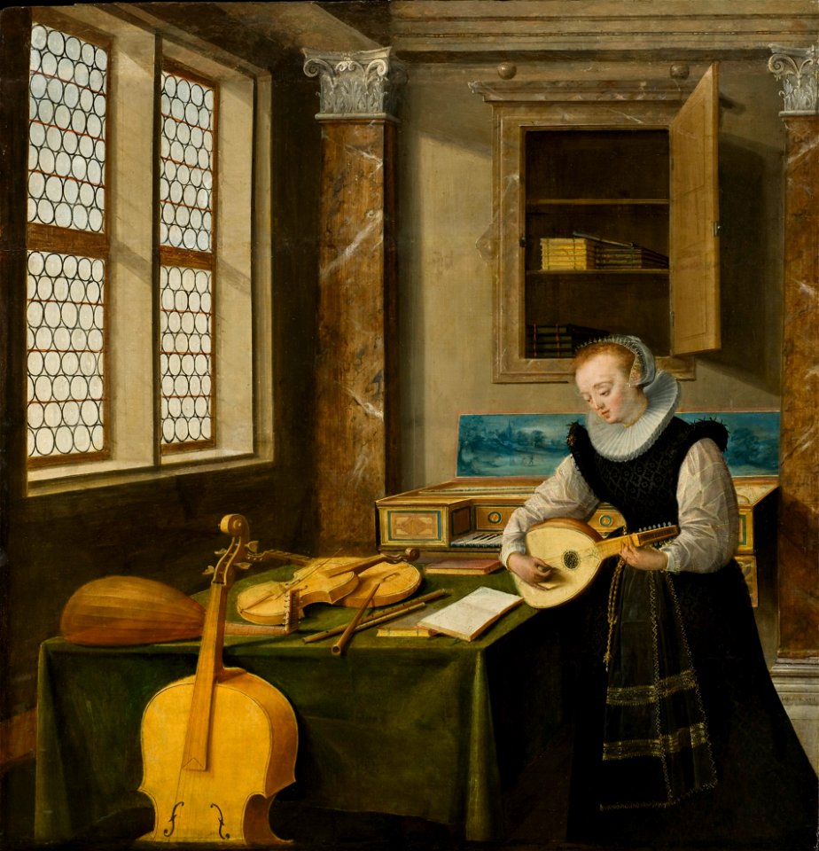 Lady Playing the Lute (Hendrick van Steenwyck d.y.) - Nationalmuseum - 18523