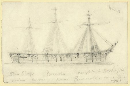 Steam Sloop Pensacola brought to Washington under canvas from Pensacola, some time 1861 LCCN2004661025