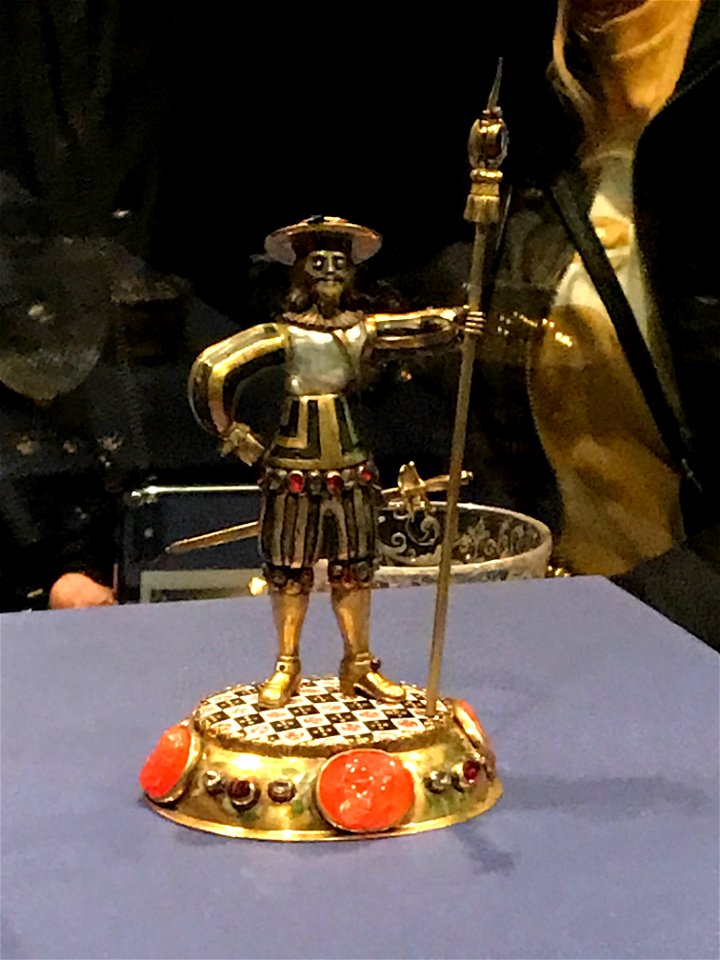 Statuette of a Halberdier (one of a pair)