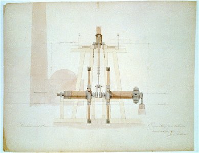 Steam engine, Washington Navy Yard, Washington, D.C. Transverse section of engine LCCN2001697344