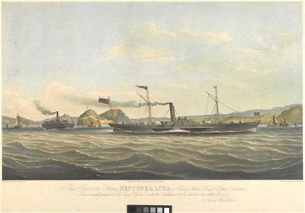 Steamers Neptune and Luna (Built by William Denny and Brothers, Dumbarton) RMG PY0260