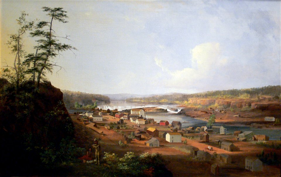 John Mix Stanley Oregon City on the Willamette River Amon Carter Museum