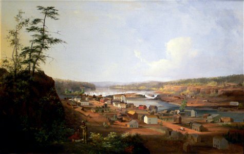 John Mix Stanley Oregon City on the Willamette River Amon Carter Museum