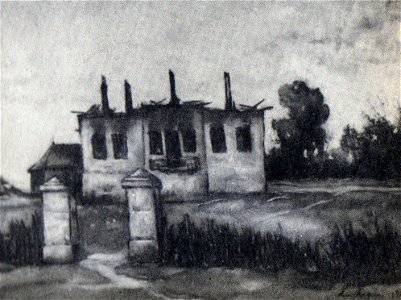 Stefan Luchian - Conac incendiat 1907