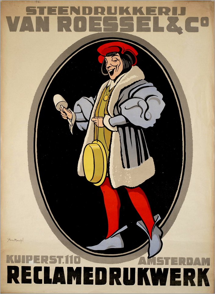 Steendrukkerij van Roessel. Amsterdam. Reclamedrukwerk