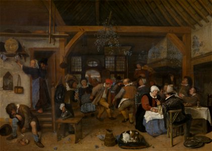 Jan Steen - Huwelijksfeest (KMSKA). Free illustration for personal and commercial use.