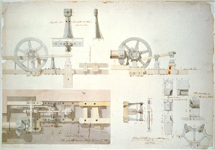 Steam engine, Washington Navy Yard, Washington, D.C. Plan of the forge tilt-hammer LCCN00650597