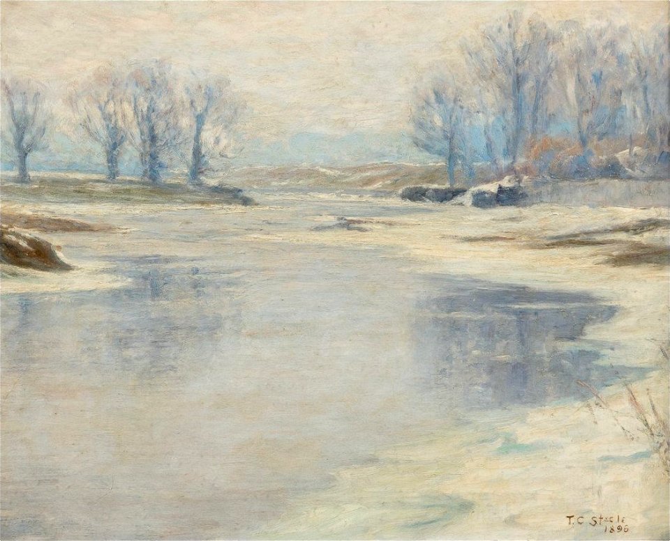 Winter on Fall Creek by Theodore Clement Steele, 1896
