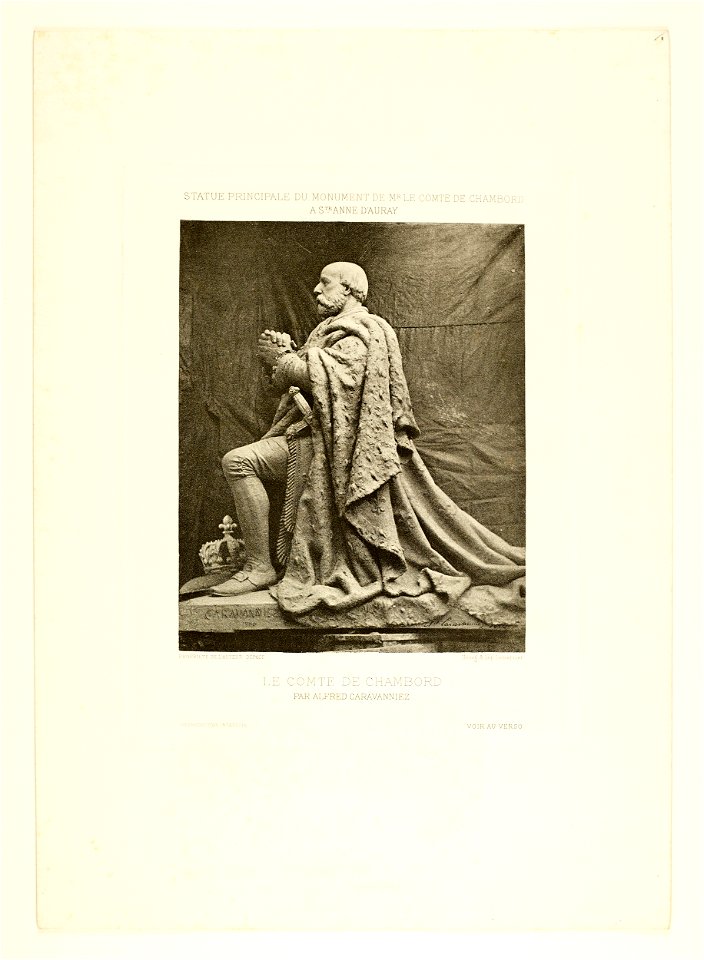Statue principale du monument de Mr le comte de Chambord à Sainte-Anne d'Auray