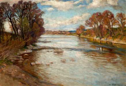 Stefan Filipkiewicz - The Dunajec River at Szaflary - MNK II-b-167 - National Museum Kraków