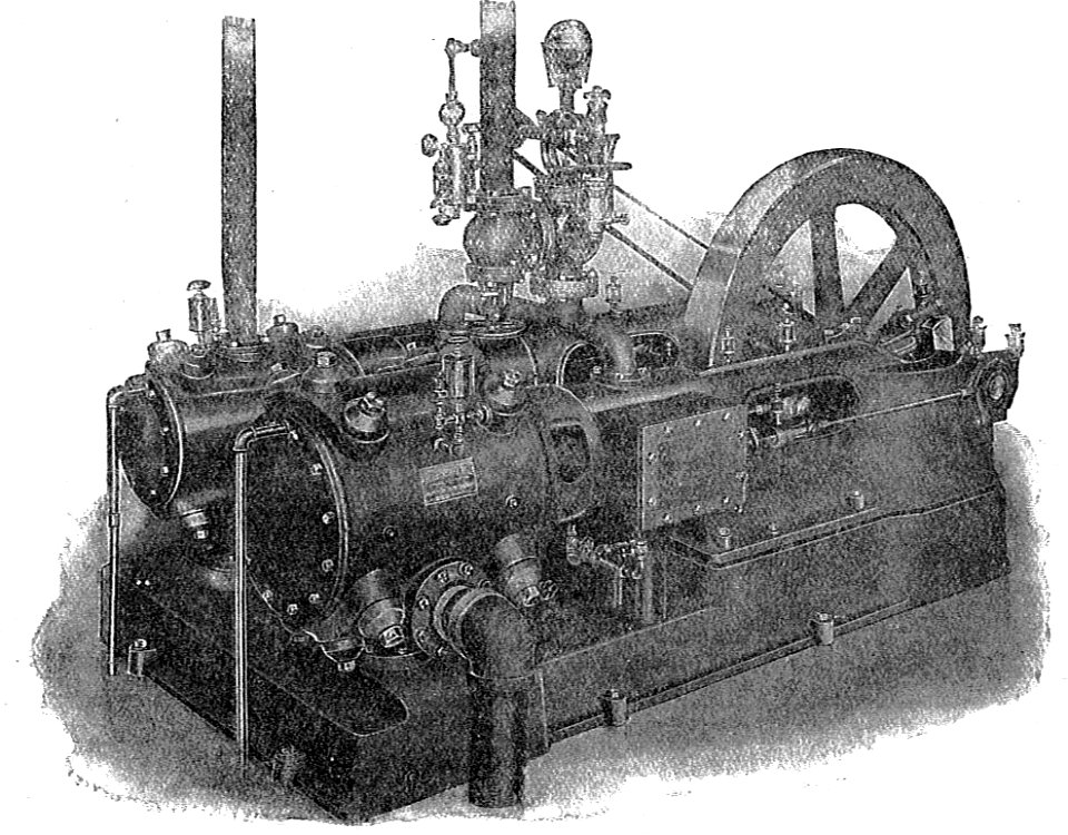 Steam-driven air compressor (Rankin Kennedy, Modern Engines, Vol VI)