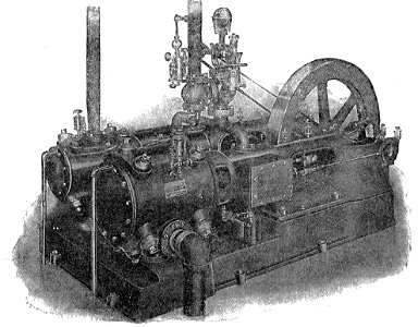 Steam-driven air compressor (Rankin Kennedy, Modern Engines, Vol VI)