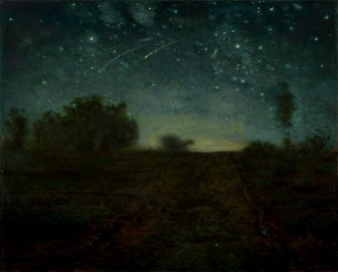 Starry Night by Jean-François Millet. Free illustration for personal and commercial use.