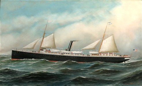 Steam-Sail Passenger Liner Iroquois, by Antonio Jacobsen 8471