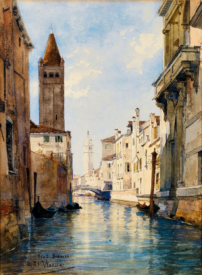 Johann Gottfried Steffan Venedig Rio San Barnaba