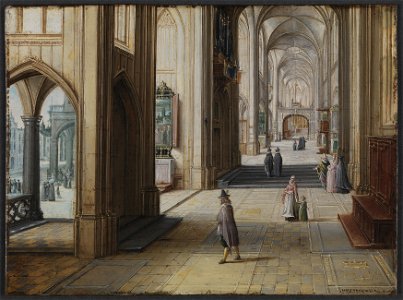 Hendrik van II Steenwijck - Interior of a Gothic Church Looking East - KMSsp366 - Statens Museum for Kunst