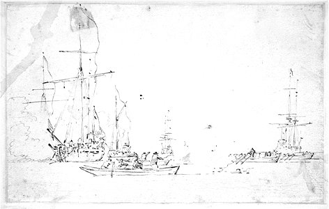 State barges pulling towards royal yacht RMG PW6965