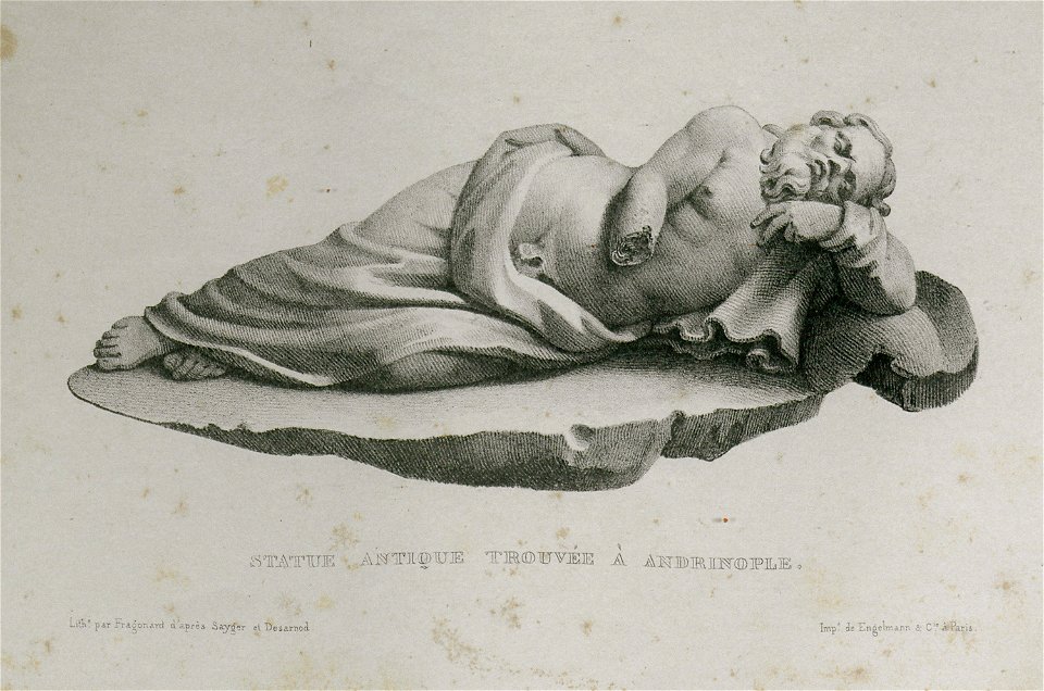Statue antique trouvée à Andrinople - Sayger C - 1834