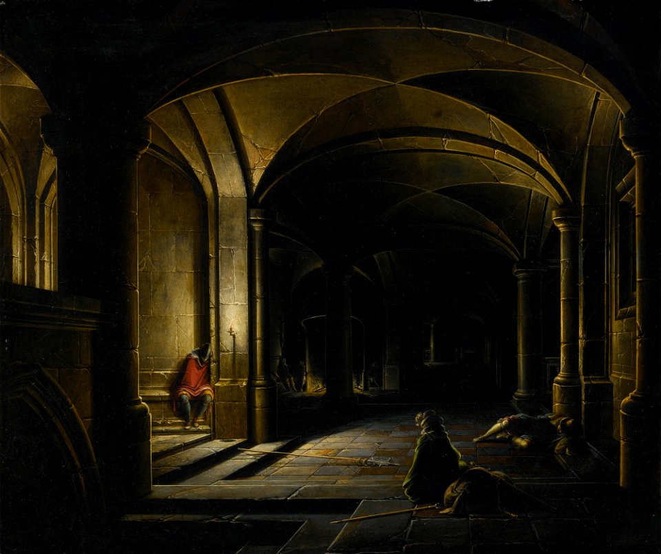 A Prison Interior with Sleeping Guards