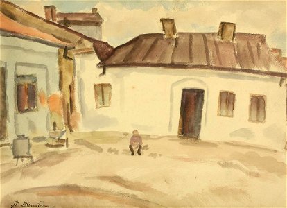 Stefan Dimitrescu - In fata casei