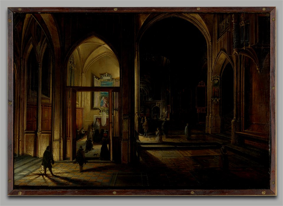 Hendrick van Steenwijk the Younger - Interior of a Gothic Church at Night - ILE1987.3.1 - Yale University Art Gallery