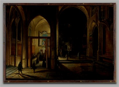 Hendrick van Steenwijk the Younger - Interior of a Gothic Church at Night - ILE1987.3.1 - Yale University Art Gallery