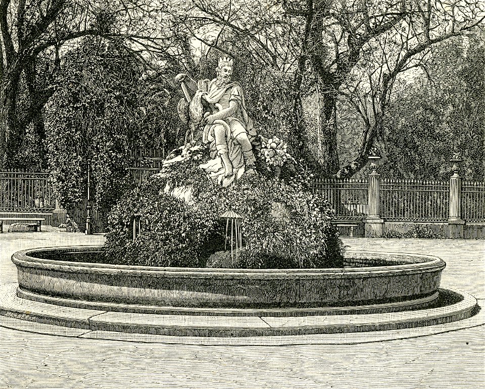 Statua del Genio di Palermo nella villa Giulia
