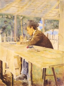 Stefan Luchian - Autoportret in gradina