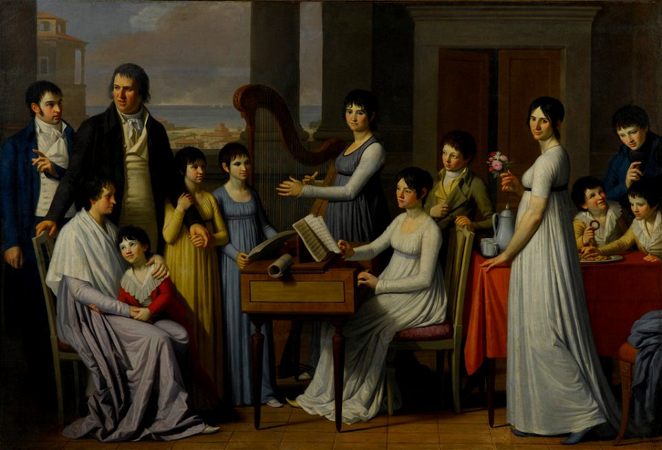 Stefano Tofanelli - Retrato de la familia Belluomini de la ciudad de Viareggio