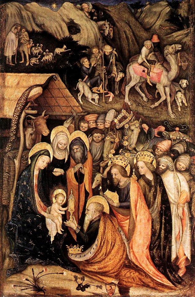 Stefano da verona, adorazione dei magi, 1435, 47x72 cm, milano, pinacoteca di brera