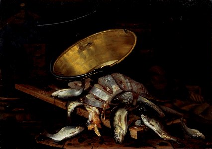 Still Life of Fish by Jacob Gillig Centraal Museum 7163. Free illustration for personal and commercial use.