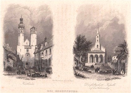 Stich - Regensburg - Karthause Prüll + Dreifaltigkeitskapelle - Poppel