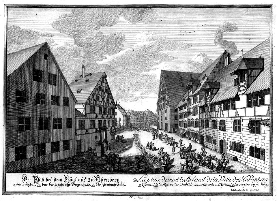 Stich - Nürnberg - Hallplatz - Delsenbach - 1725