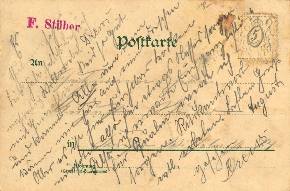 Stettin, Pommern - Paradeplatz mit Kaiser-Wilhelm-Denkmal (back) (Zeno Ansichtskarten)