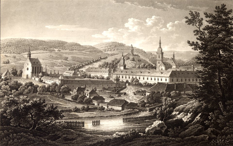 Stift Heiligenkreuz - Kupferstich von Jaske und Piringer - datiert 1790