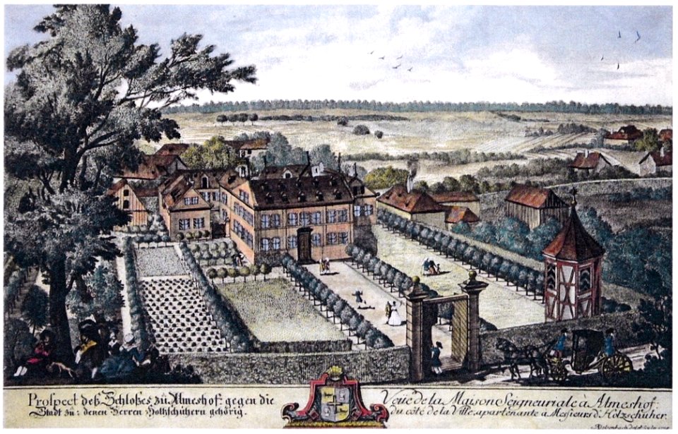 Stich - Nürnberg - Schloss Almoshof - Delsenbach - 1728