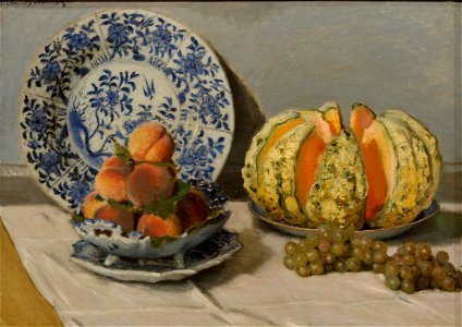 Still Life with Melon Claude Monet. Free illustration for personal and commercial use.