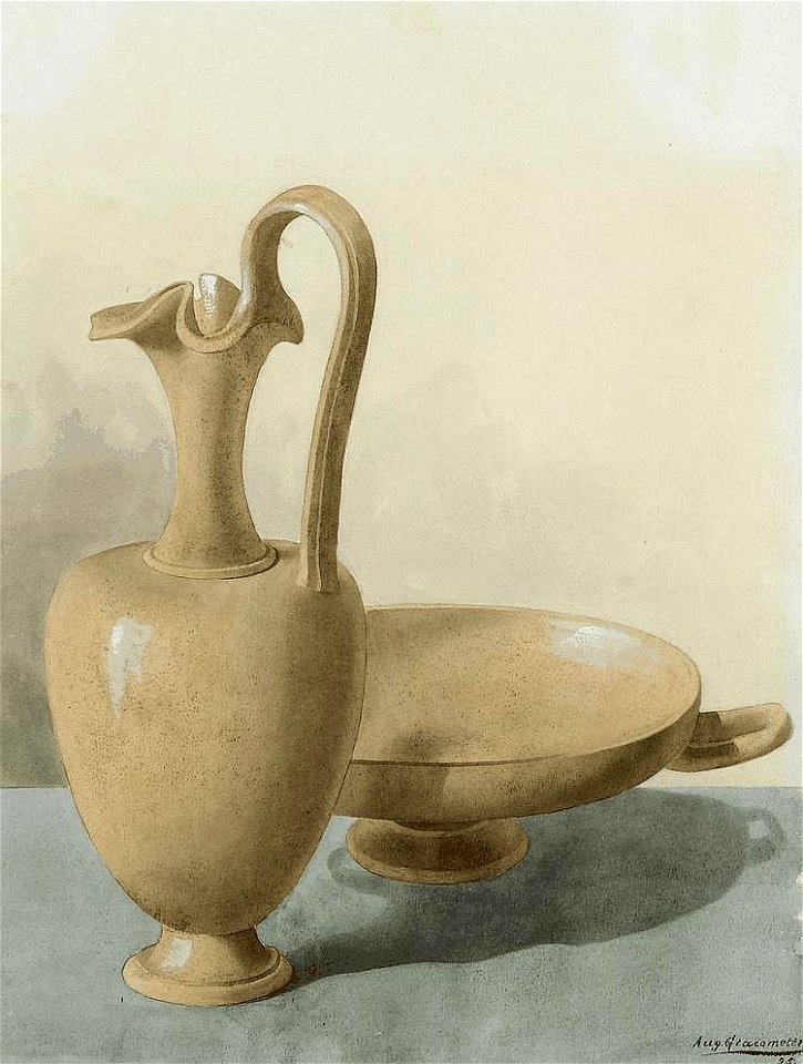 Still life with jug and bowl Augusto Giacometti (1895)