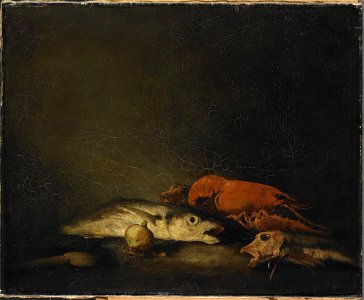 Still Life with Fish and a Lobster by Théodule Augustin Ribot Rijksmuseum Amsterdam SK-A-1898