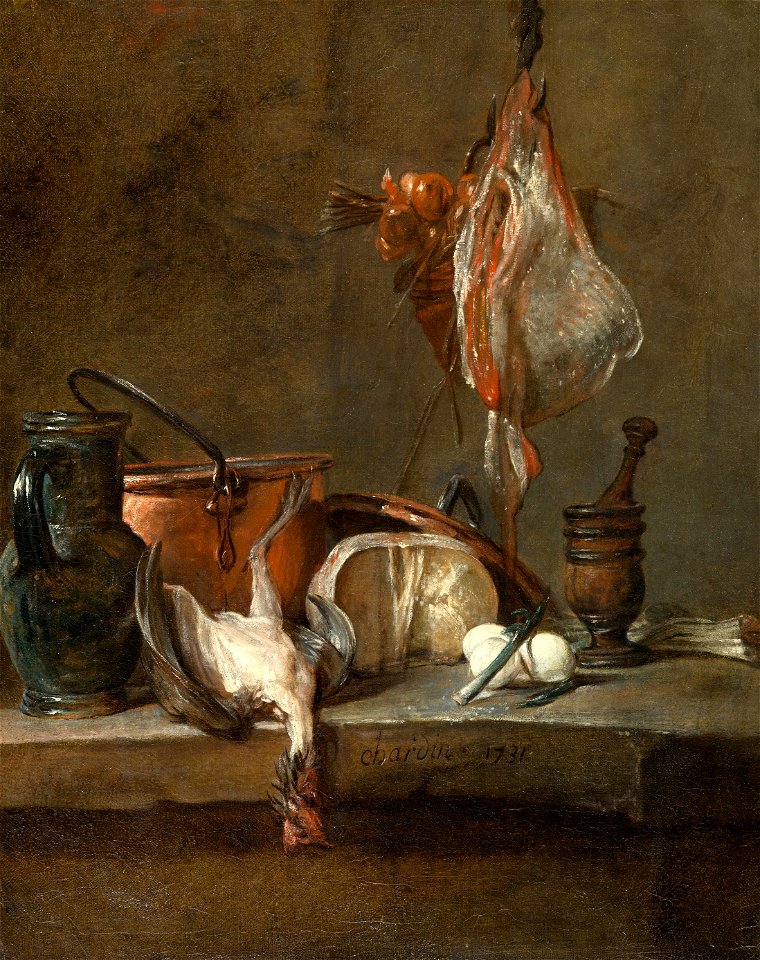 Still Life with Ray and Basket of Onions - Jean Siméon Chardin - Google Cultural Institute