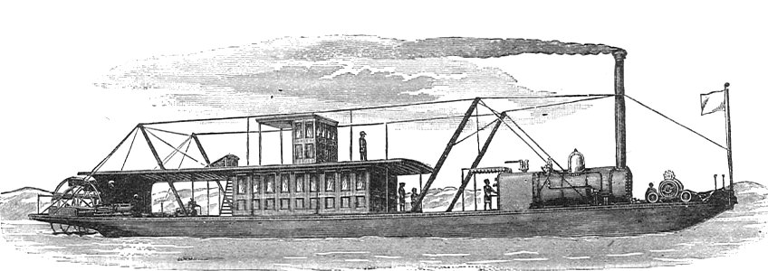 Stern wheel steamboat (Rankin Kennedy, Modern Engines, Vol V). Free illustration for personal and commercial use.